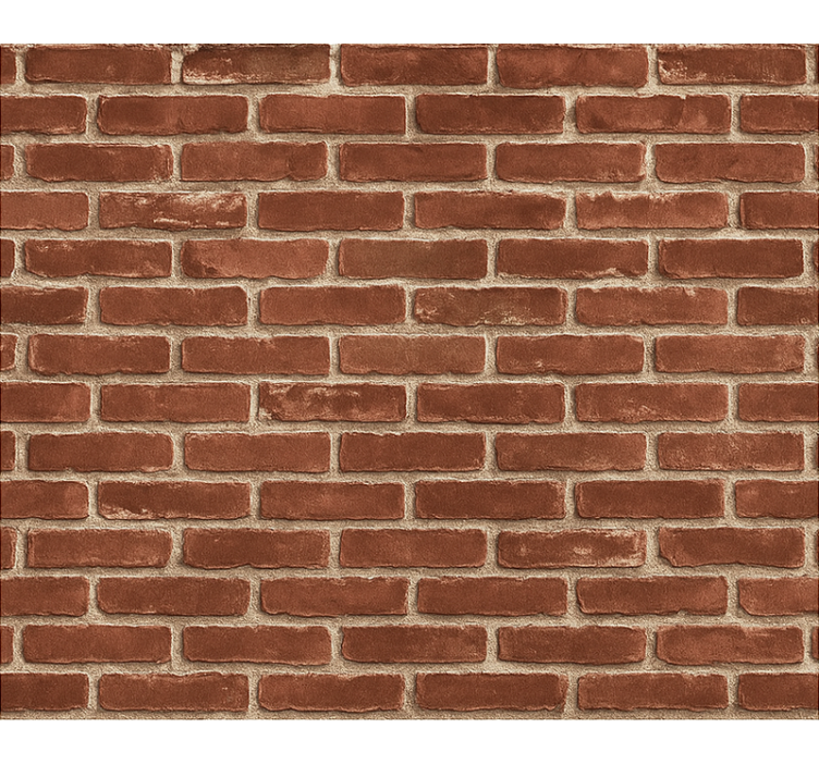 Papier peint salon motif briques rouges - TenStickers