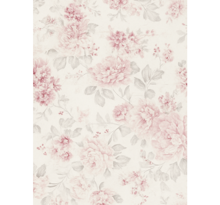 Papier peint chambre adulte design floral rose vintage - TenStickers