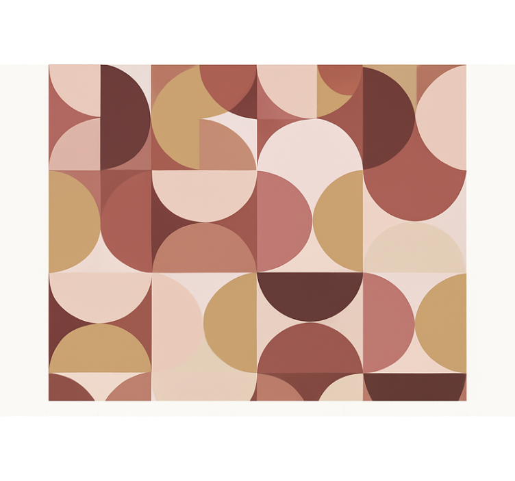 Papier peint chambre adulte design figures roses rétro - TenStickers