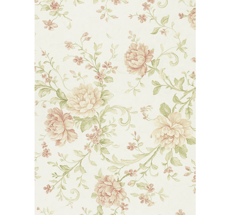 Papier peint chambre adulte design floral rose - TenStickers