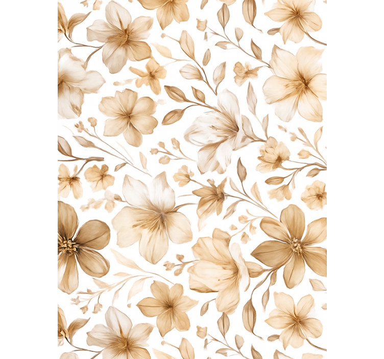 Papier peint chambre adulte design floral réaliste - TenStickers