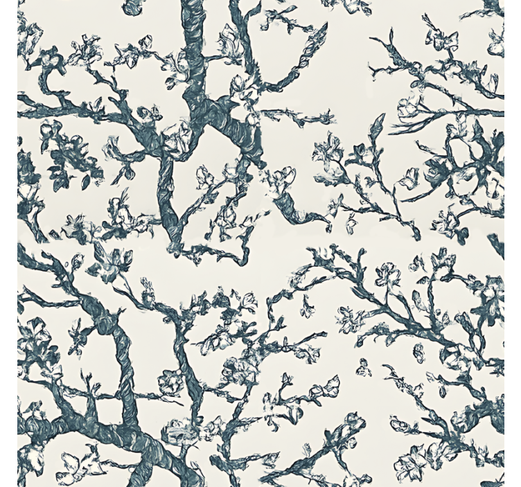 Papier peint chambre adulte design arbre bleu foncé - TenStickers