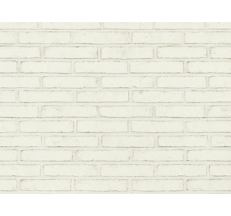 Papier peint salon briques blanches vintage - TenStickers