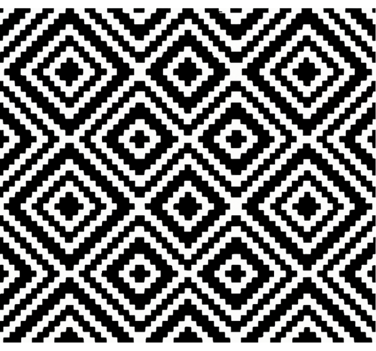 Papier peint salon design carré noir et blanc - TenStickers