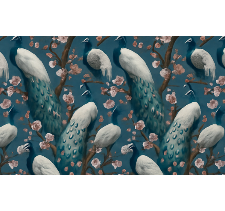 Papier peint chambre adulte paons Élégants et magnifiques - TenStickers