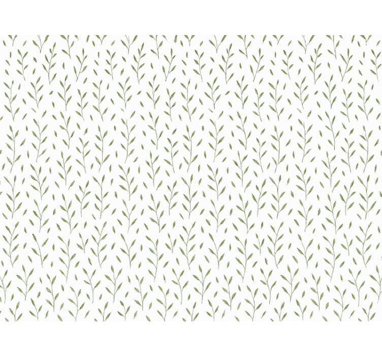 Papier peint salon motif petites feuilles vertes - TenStickers