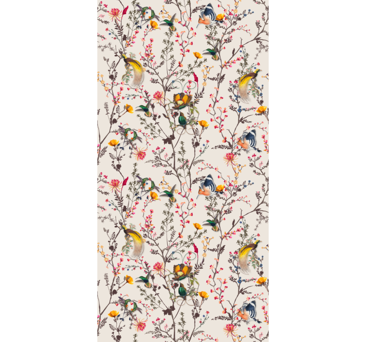 Papier peint floral design floral naturaliste - TenStickers