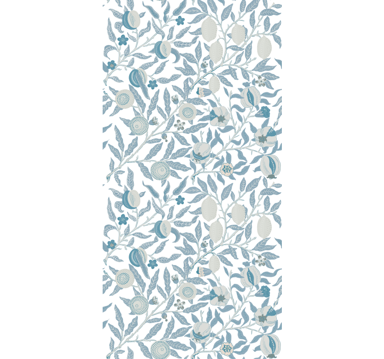 Papier peint floral fleurs bleues style victorien - TenStickers