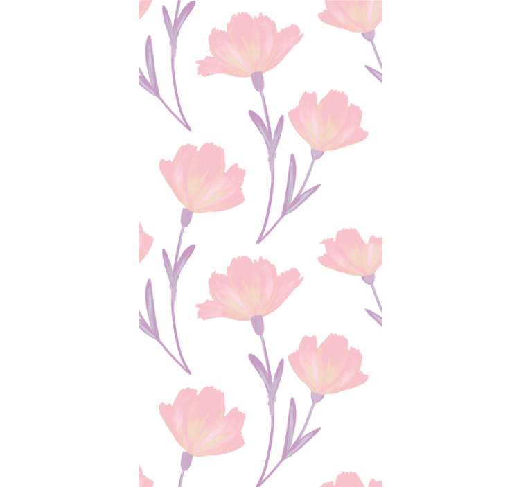 Papier peint floral thème de douces fleurs - TenStickers
