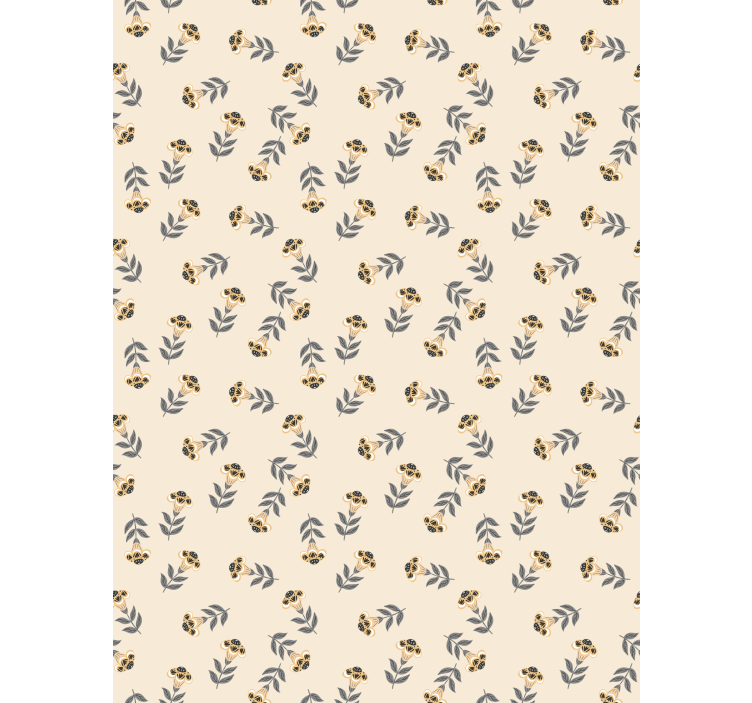 Papier peint floral motif de fleurs polonaises délicates - TenStickers