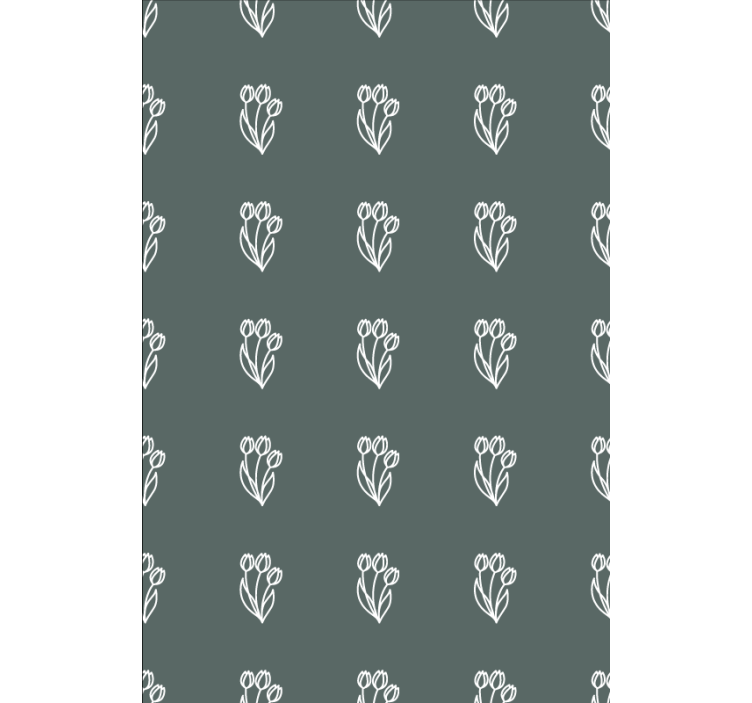Papier peint floral design mignon de tulipes - TenStickers