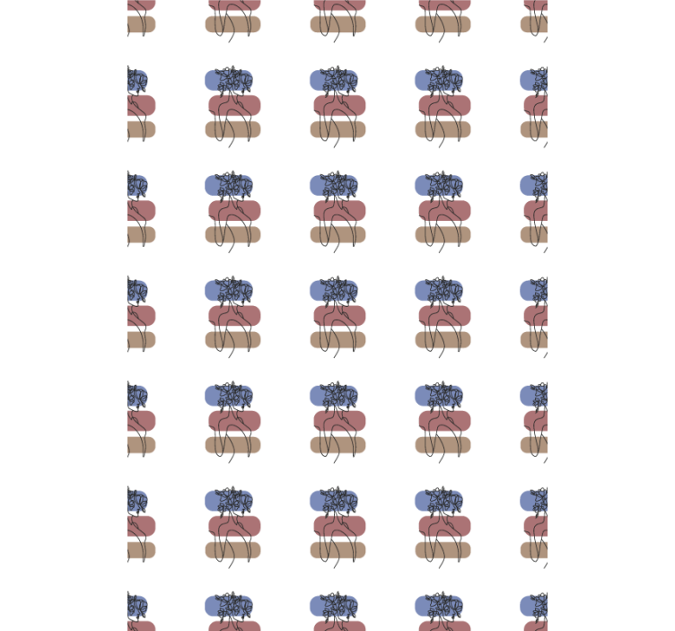 Papier peint floral design femme géométrique - TenStickers