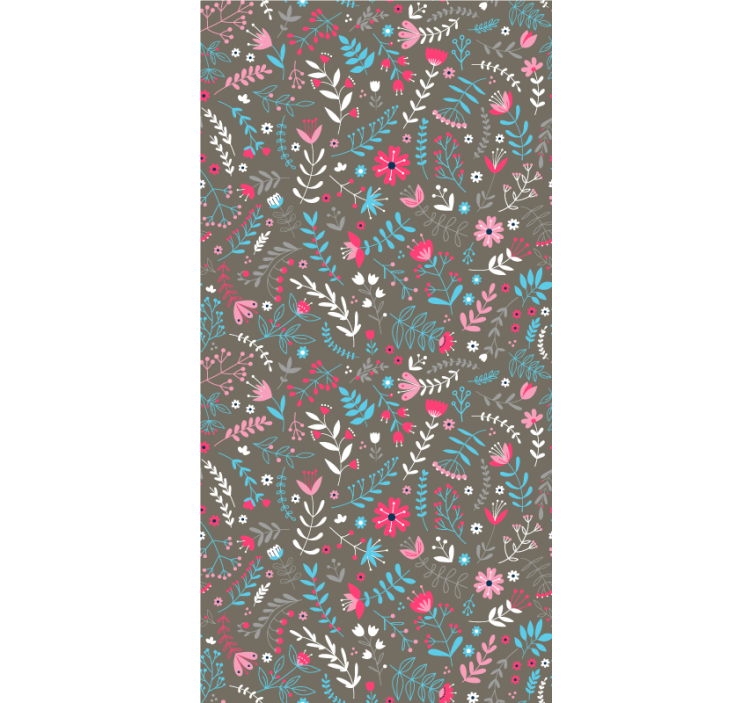 Papier peint fleurs motif floral coloré - TenStickers