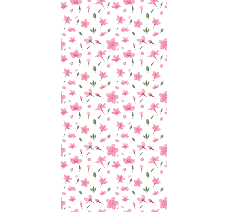 Papier peint fleurs aquarelle fleurs roses pastel - TenStickers