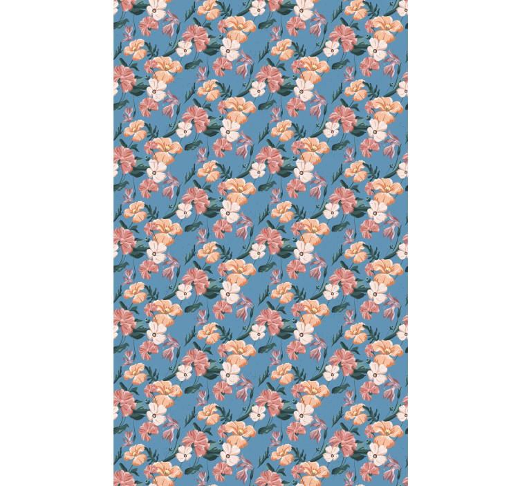 Papier peint fleurs 'ziedi jeans' - TenStickers
