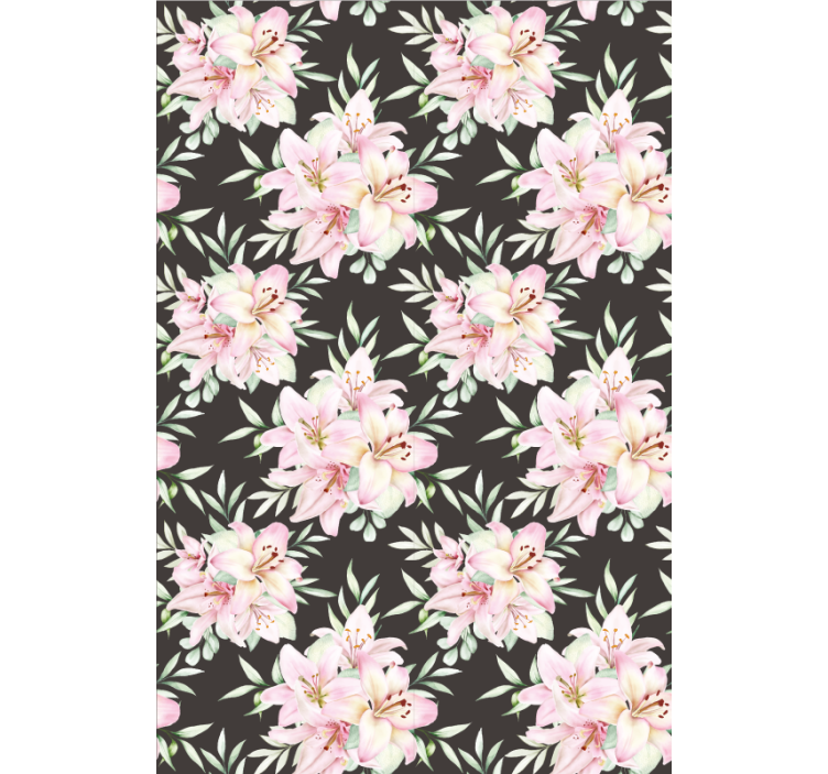 Papier peint fleurs motif floral de nénuphars aquarelle - TenStickers