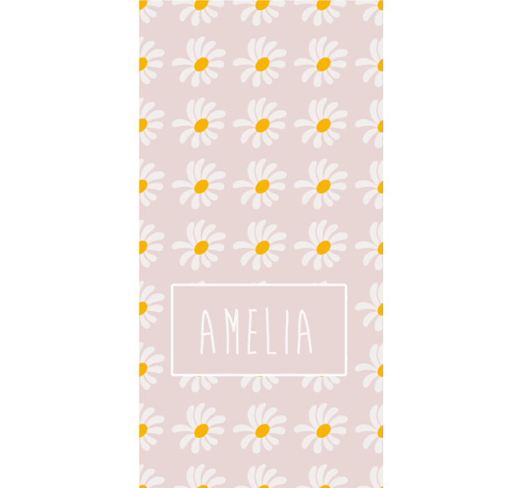 Papier peint fleurs illustration style boho - TenStickers