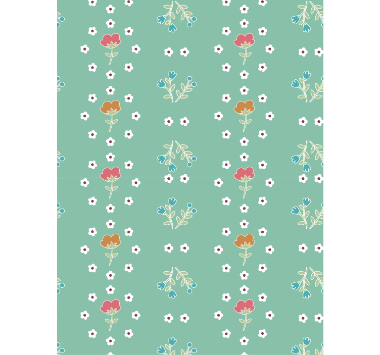 Papier peint fleurs motif "granny chic" - TenStickers