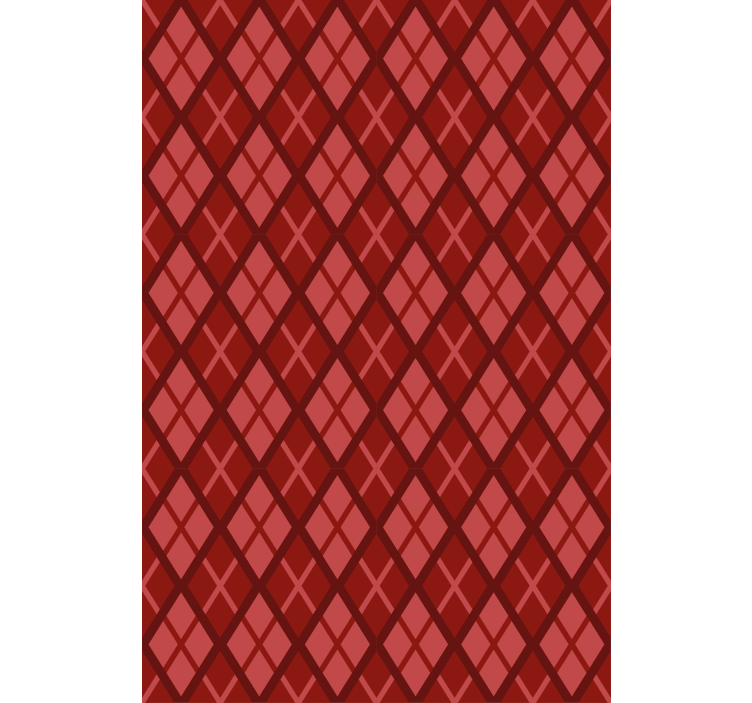 Papier peint chambre adulte motif losanges rouges - TenStickers