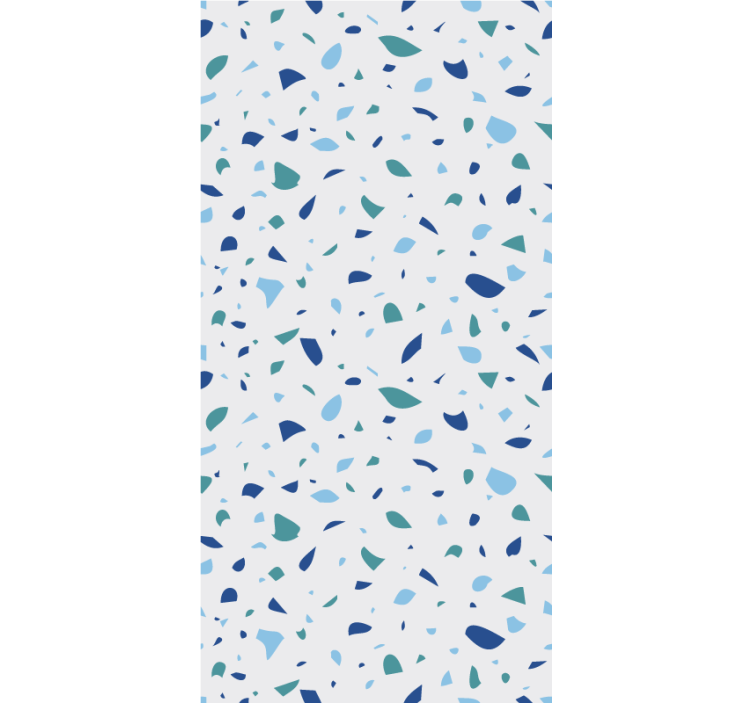Papier peint chambre adulte tons bleus terrazzo - TenStickers