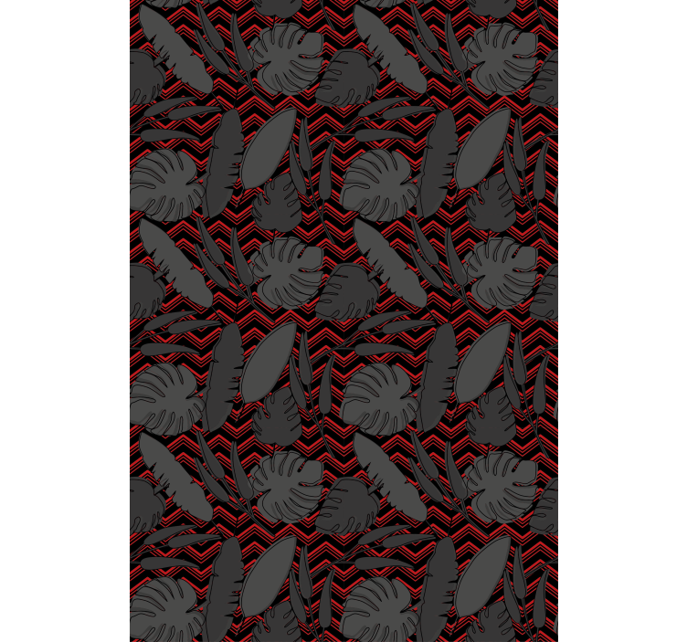 Papier peint chambre adulte motif zigzag gris rouge - TenStickers
