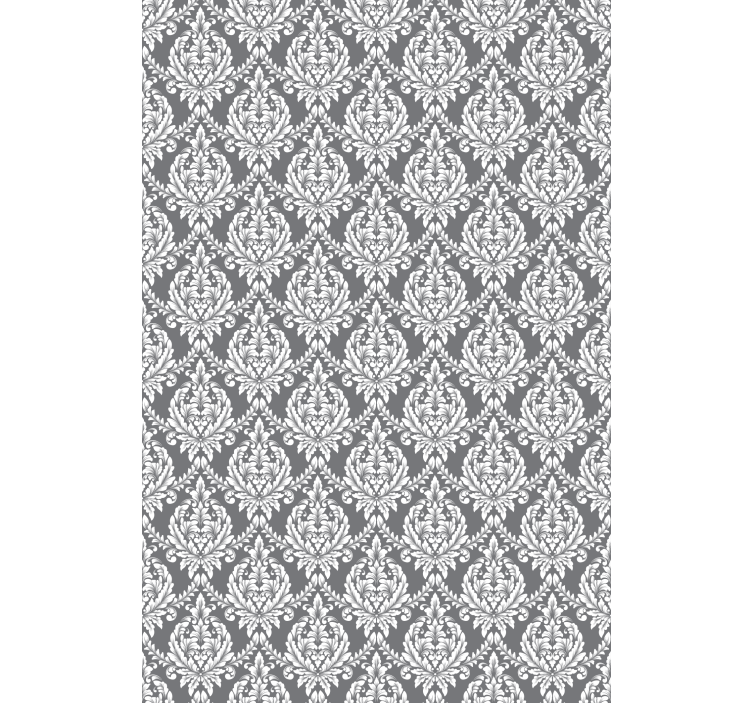 Papier peint chambre adulte motif damassé gris - TenStickers