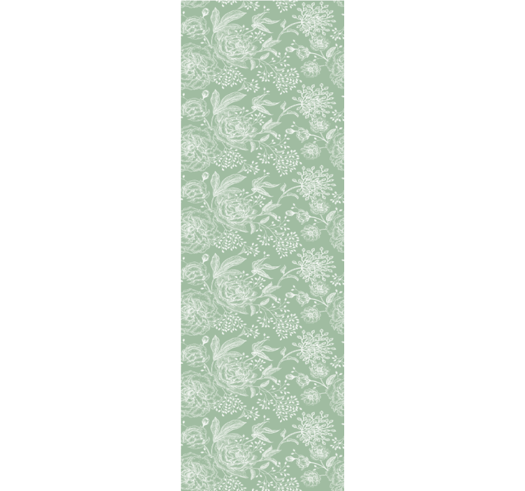 Papier peint chambre style floral vert grandmillénial - TenStickers
