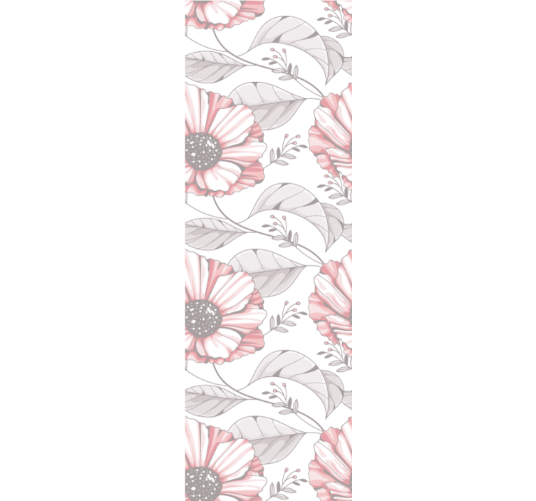 Papier peint chambre design élégante magnolia rose - TenStickers