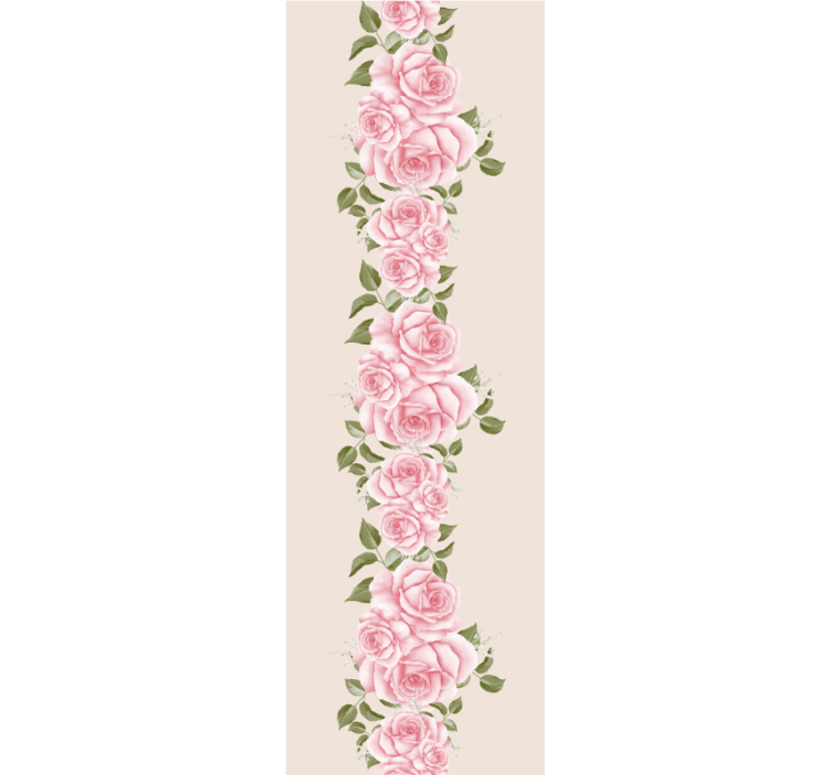 Papier peint chambre motif roses vintage roses - TenStickers