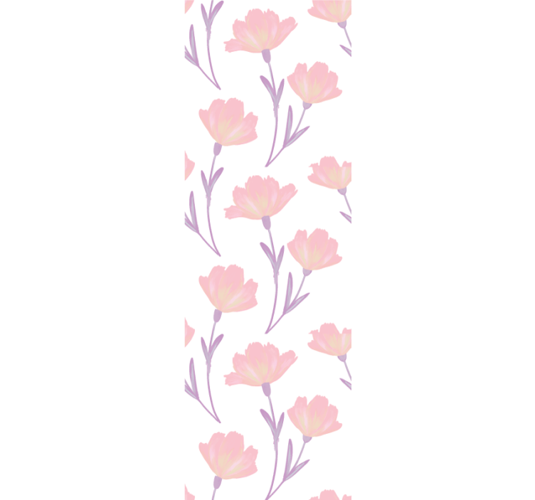 Papier peint chambre motif fleurs sauvages minimaliste - TenStickers