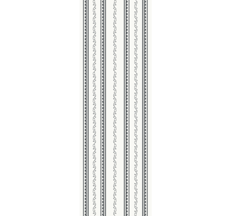 Papier peint chambre rayures florales vintage - TenStickers