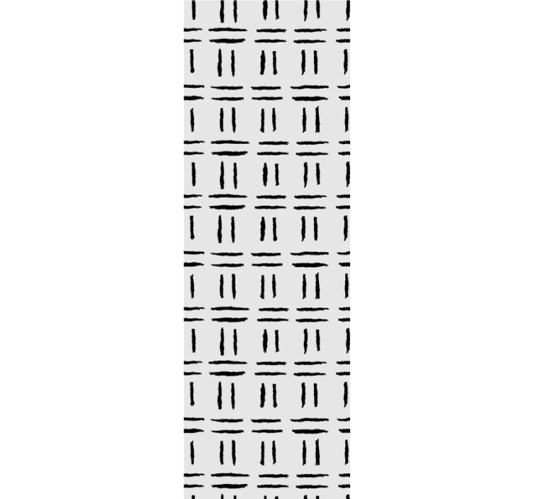 Papier peint chambre motif brosse encre quadrillé - TenStickers