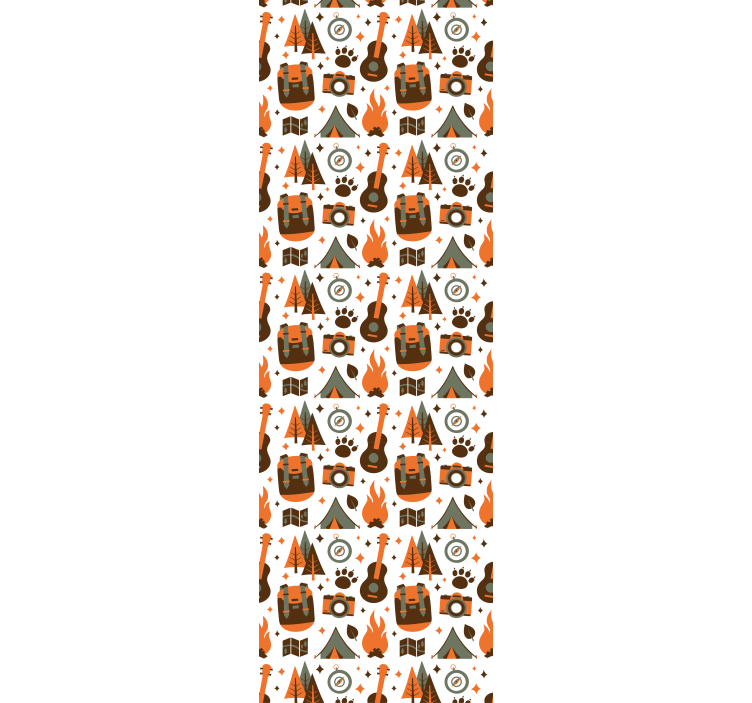 Papier peint chambre ours montagnes feu de bois - TenStickers