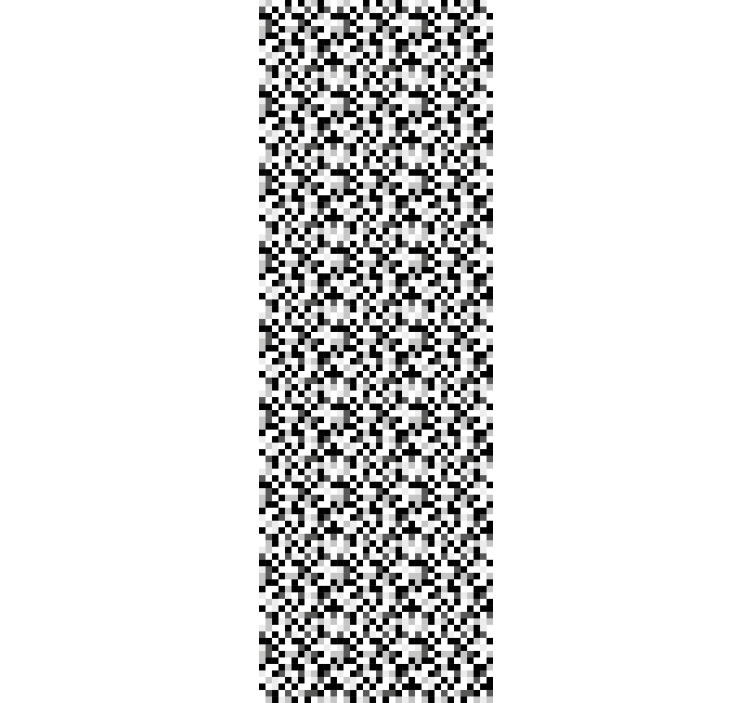 Papier peint chambre design à carreaux noir et blanc - TenStickers