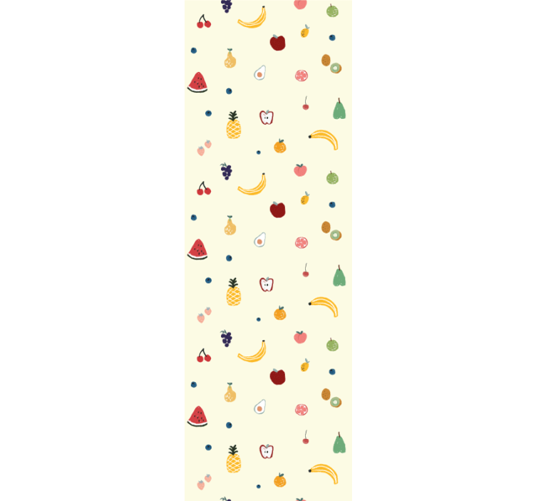 Papier peint chambre motif de petits fruits colorés - TenStickers