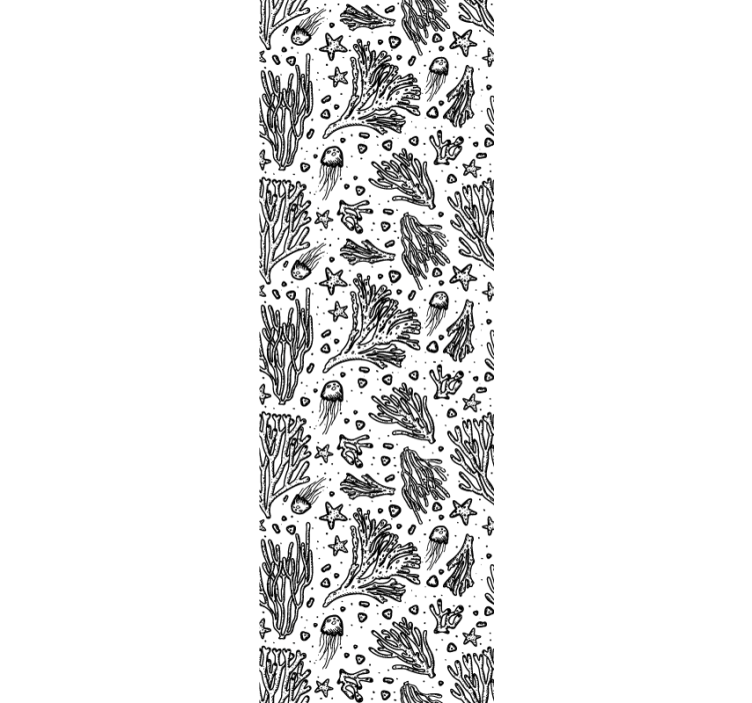 Papier peint chambre créatures marines en silhouette - TenStickers