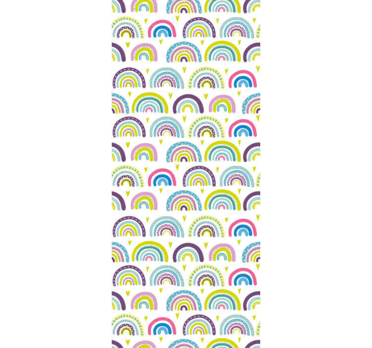 Papier peint chambre motif arc-en-ciel coloré abstrait - TenStickers