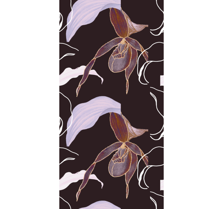 Papier peint chambre fleur orchidée violette africaine - TenStickers