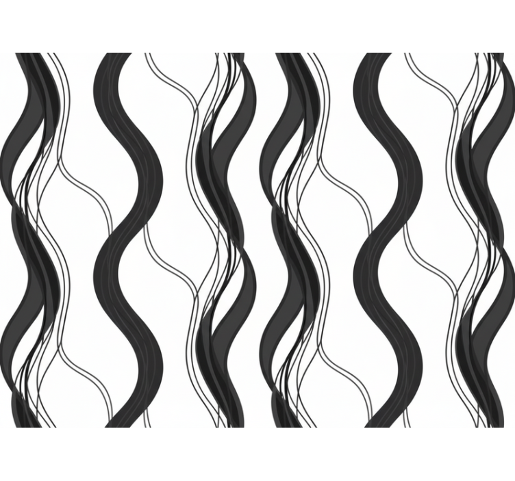 Papier peint chambre adulte motif ondulé noir - TenStickers