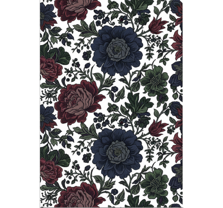 Papier peint floral sombre et mystérieux - TenStickers