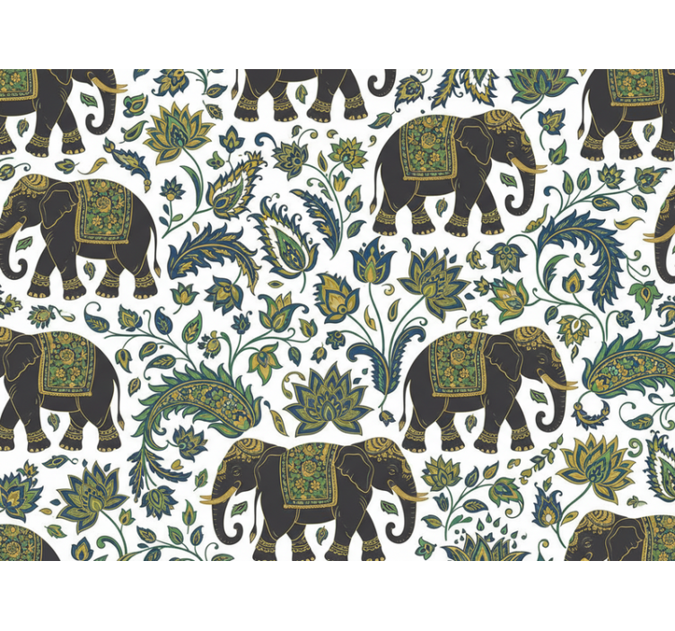Papier peint éléphants motif éléphants réaliste - TenStickers