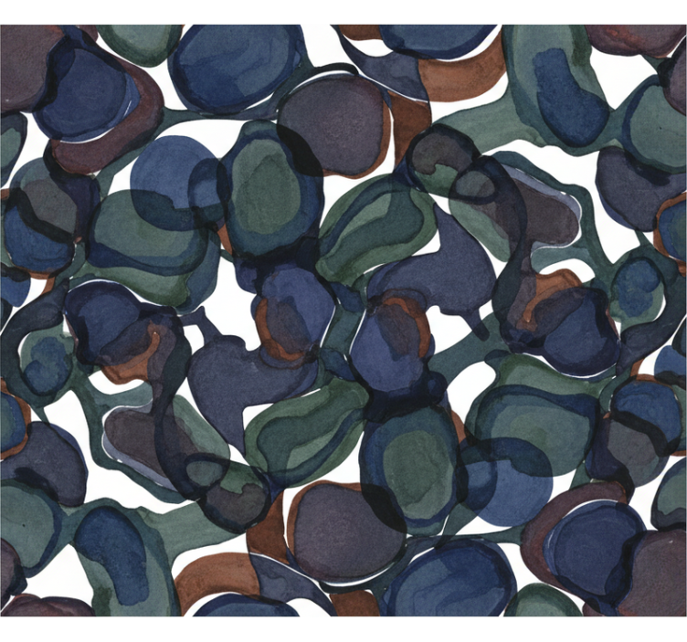 Papier peint abstrait design tourbillonnant couleurs sombres - TenStickers