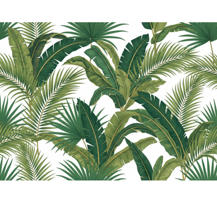 Papier peint feuilles jungle de palmiers luxueux - TenStickers