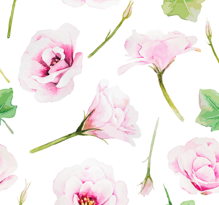 Papier peint floral ambiance de chambre florale - TenStickers