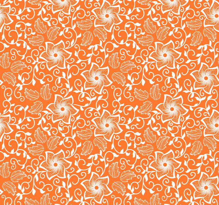 Papier peint paisley orange - TenStickers
