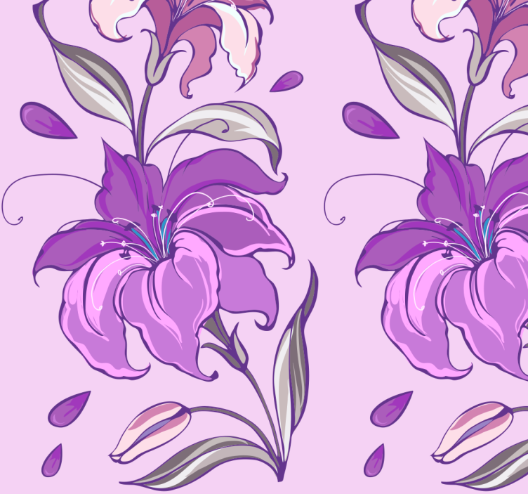 Papier peint fleurs design floral élégant - TenStickers