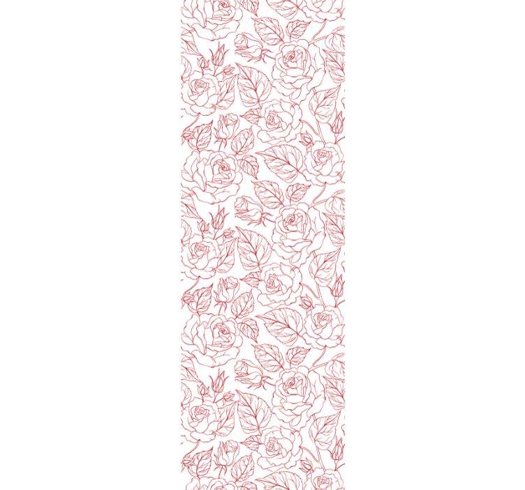 Papier peint floral motif de roses - TenStickers