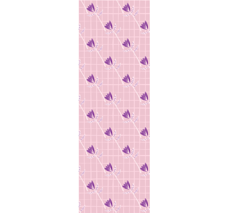 Papier peint géometrique motif floral géométrique - TenStickers