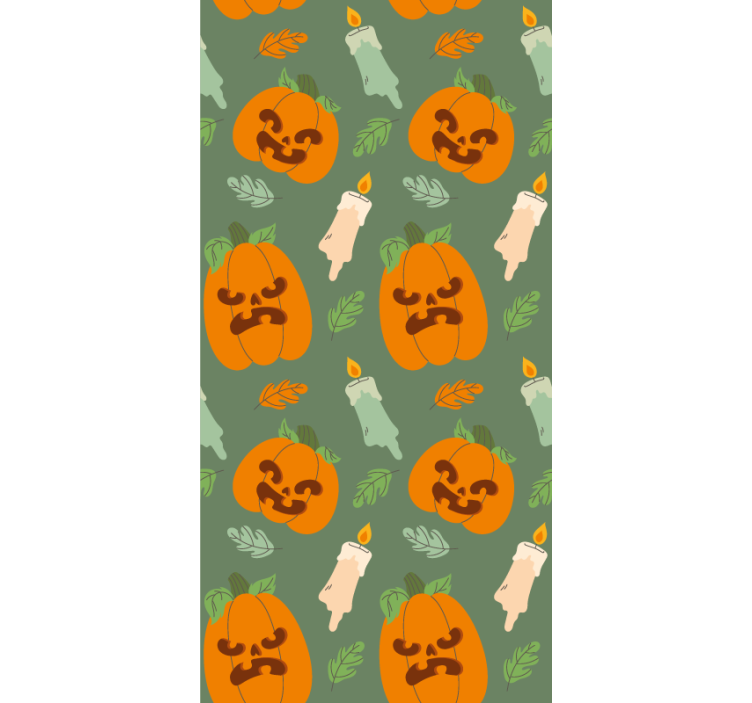 Papier peint halloween conception de citrouille effrayante - TenStickers
