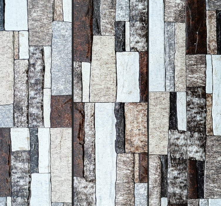 Papier peint salon conception texturale géométrique - TenStickers